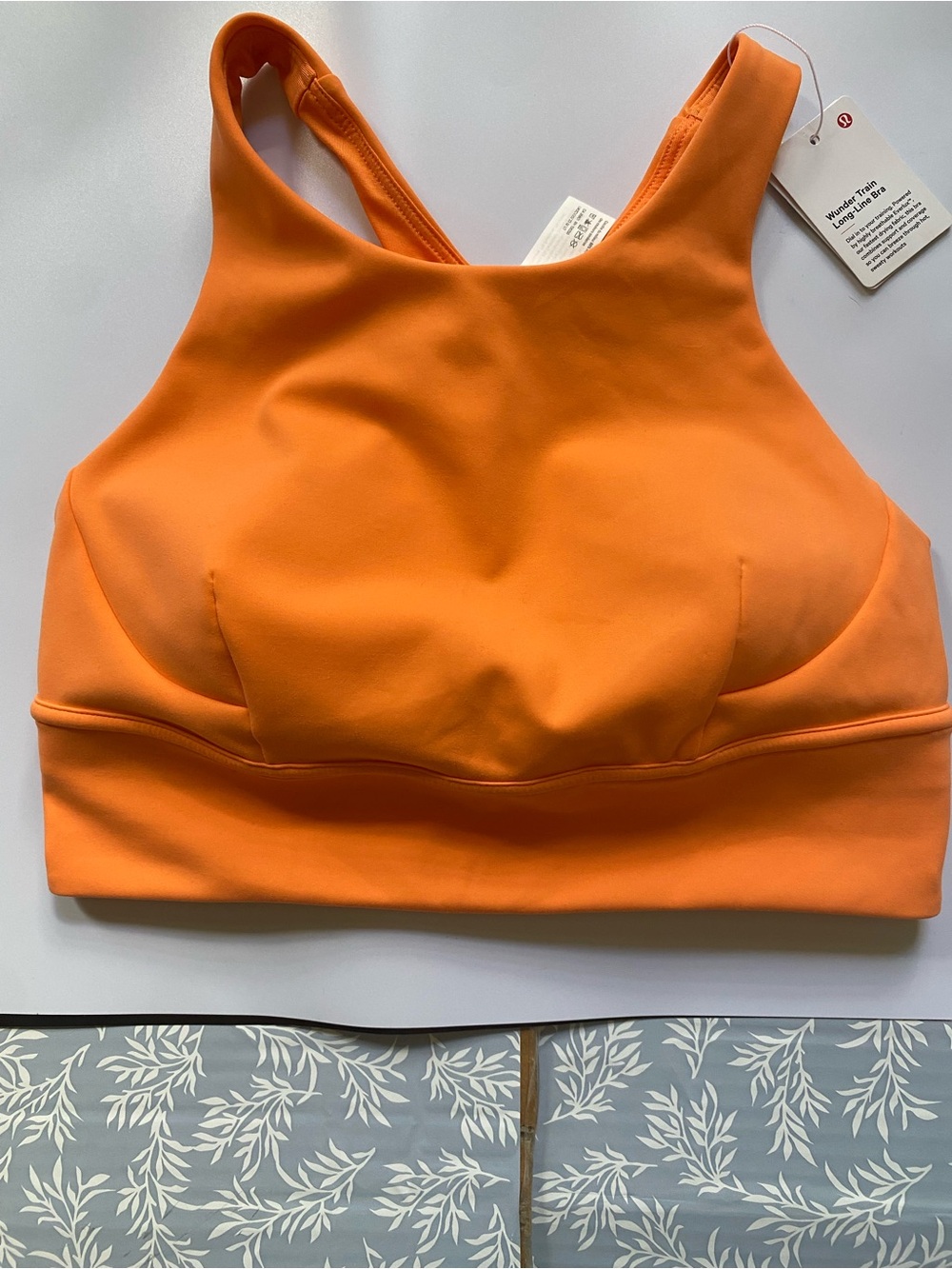 lululemon athletica High-Neck Sports Bra in Bright Orange